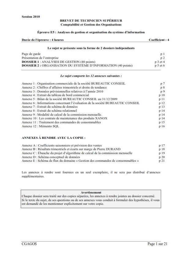 Exercice Comptabilité Approfondie