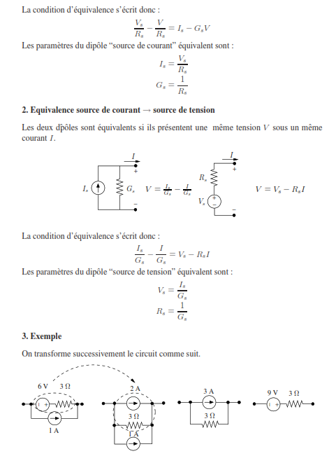 Montrer la source de tension