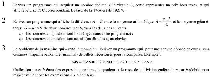 fonctions mathématiques