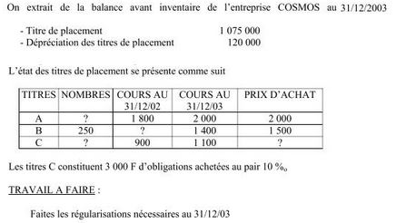 Exercice Comptabilité Générale