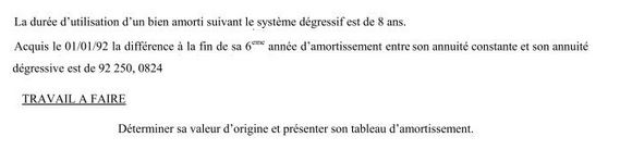 Exercice comptabilité génerale