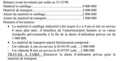 Exercice Comptabilite Génerale