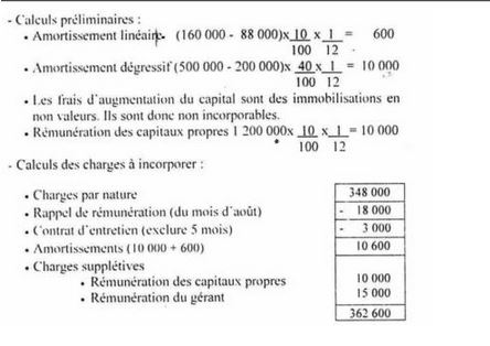 Calculer le coût de revient