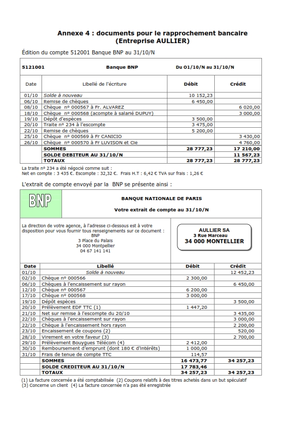 Exercice comptabilité générale