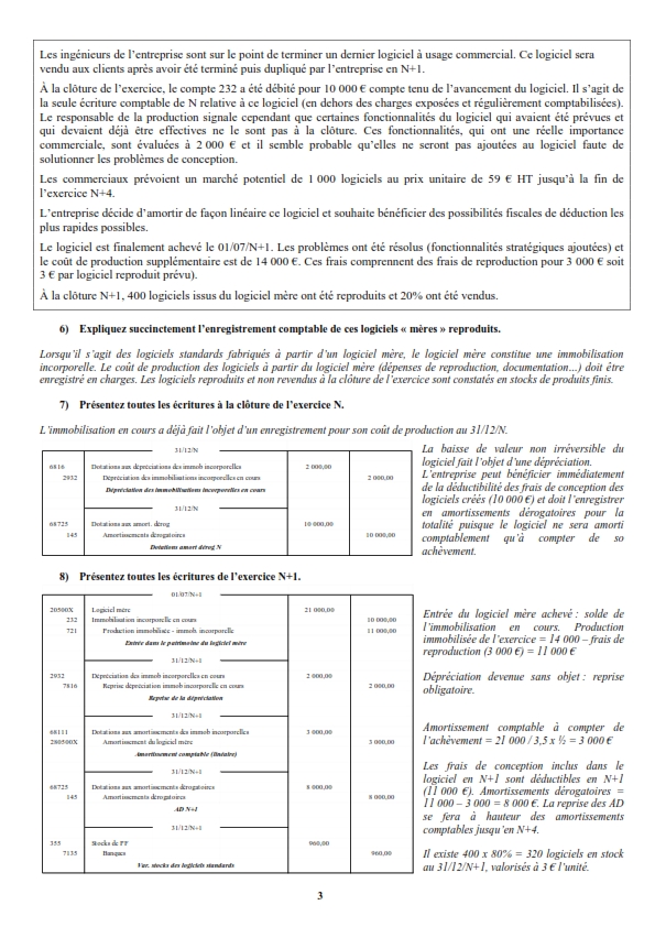 les écritures à la clôture