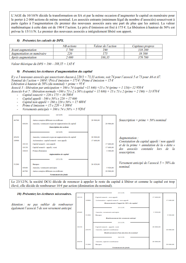 Exercice comptabilité complet