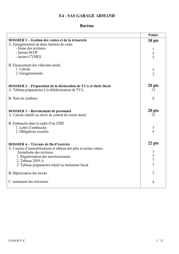 Exercice comptabilité approfondie