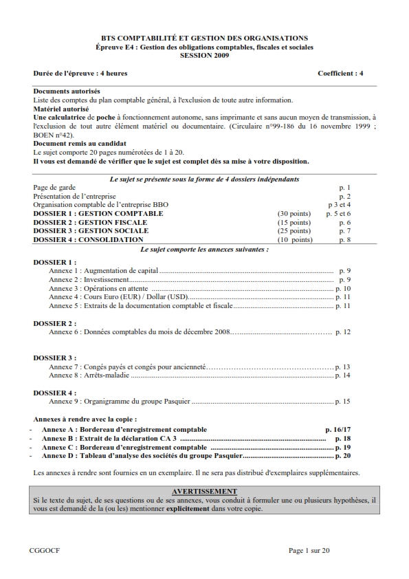 gestion des obligations comptables