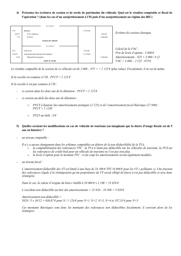 présentez toutes les écritures de l’exercice