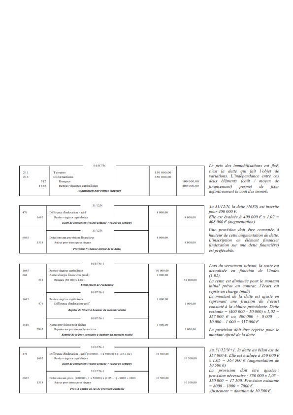 Exercice comptabilité approfondie